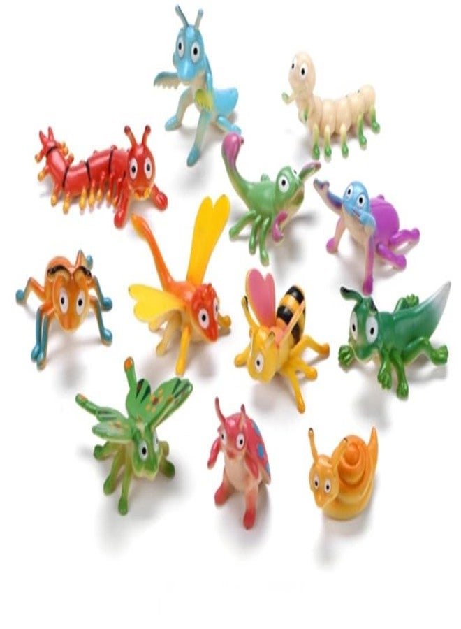 DIMAZO Small Kids Sea & Wild Animal Toys Sets for Fun, Educational, Spark Imagination and Learning (Multi Choice Sets) (Insect Figurines) 12pcs - Image 1